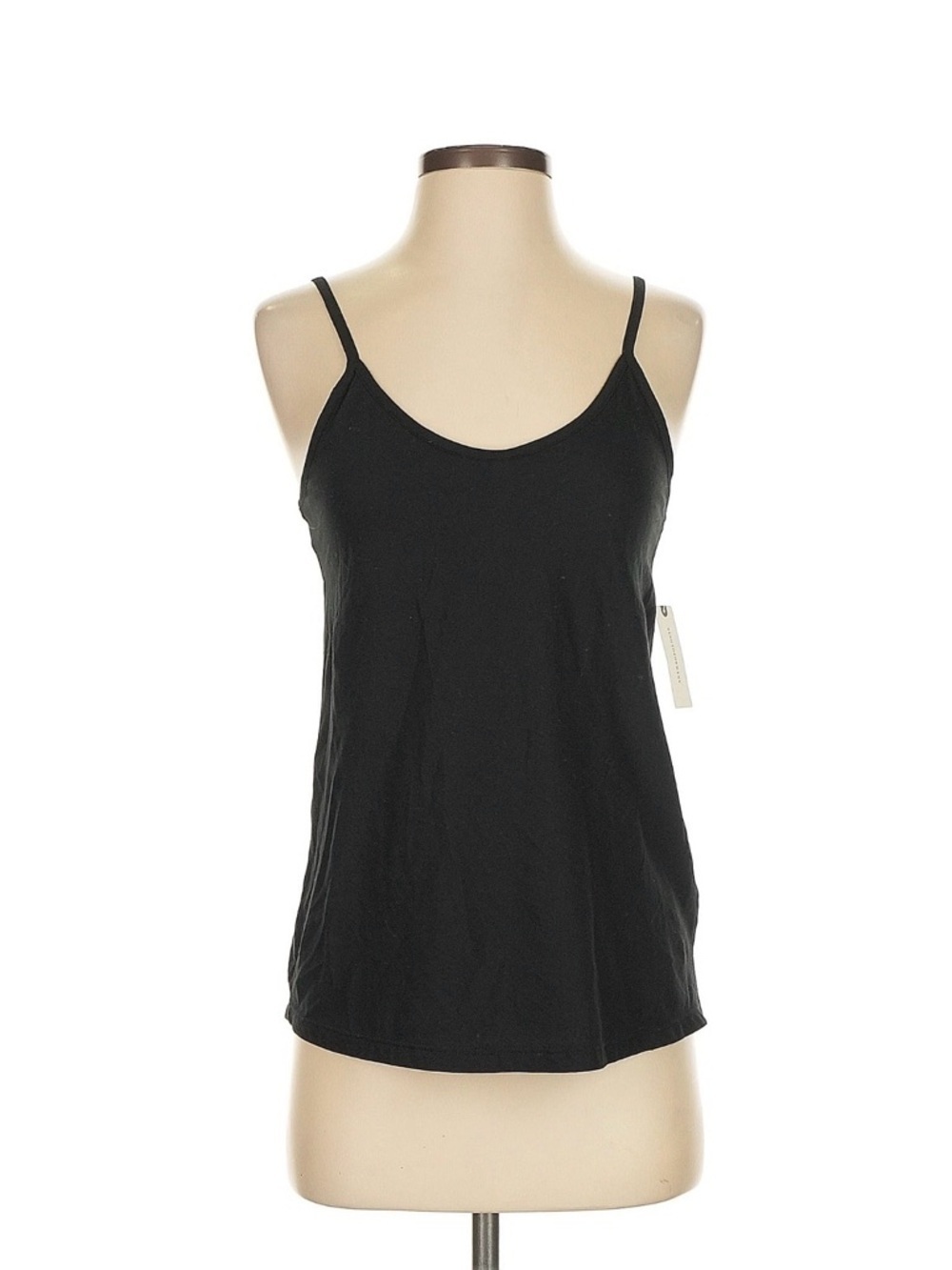 Anthropologie Black Spaghetti-Strap Scoop Neck Camisole no longer has tag on it